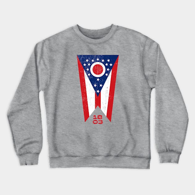 Ohio Flag 1803 Crewneck Sweatshirt by fatdesigner